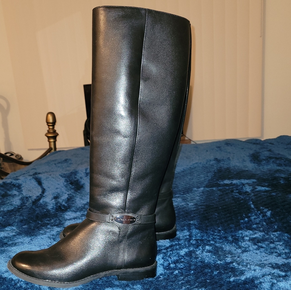 Michael Kors Black Leather Riding boots